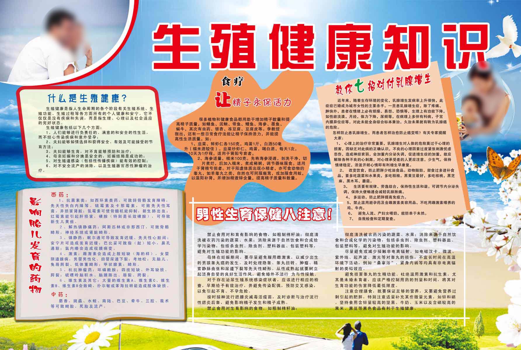 海报印制93素材健康展板146生殖健康知识