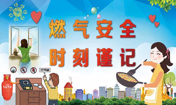 m771社小区燃气安全使用时刻谨记标语宣传墙贴纸挂图海报印制914