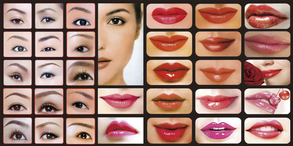 763海报印制展板写真素材105纹绣漂唇图红唇纹眉美容图片图案