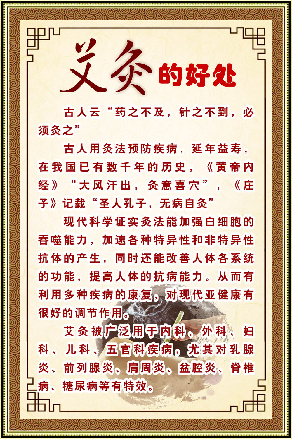 763海报印制展板写真素材196中医养生艾灸的好处