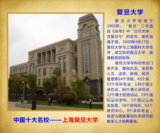 762海报印制展板写真素材577学校园十大名校简介绍图片复旦大学