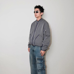 复古MA EIGHTHOOD美式 1空军棉服夹克水洗染色做旧短宽Bomber短宽