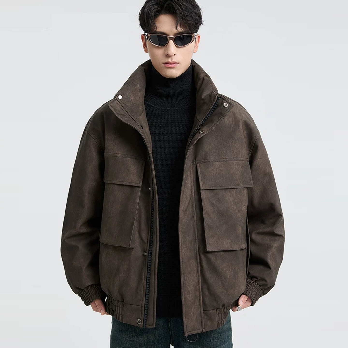 90白鸭绒冬季羽绒服男工装潮流