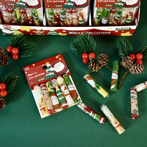 圣诞限定款铅笔帽 卡通可爱透明铅笔套学生学习文具延长保护器