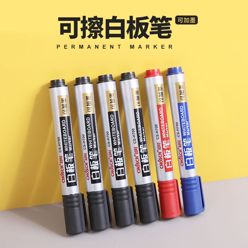 타임아웃 화이트보드 펜 지울 수 있고 다시 채울 수 있는 마커 펜 검정색 빨간색 파란색 지울 수 있는 칠판 펜 수성 마커 펜