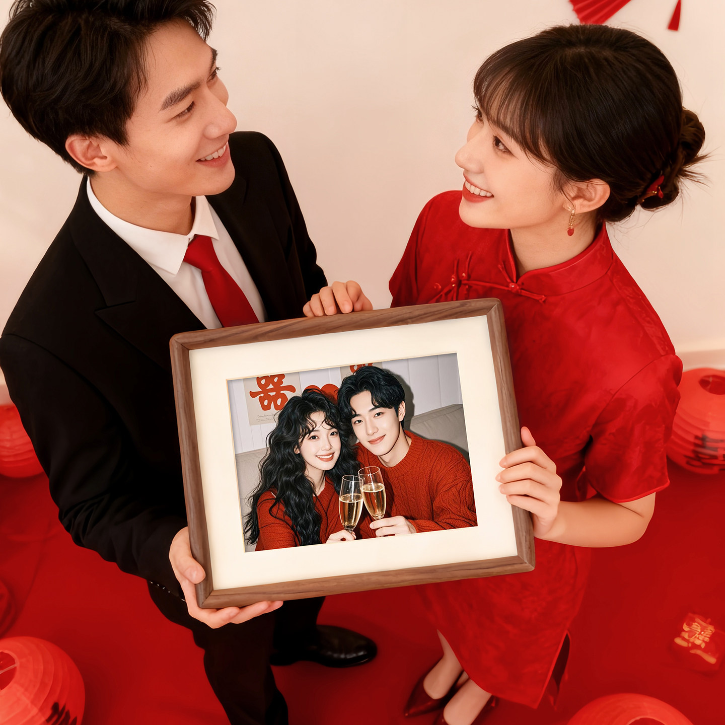 高级感海马体相框摆台婚纱照相框