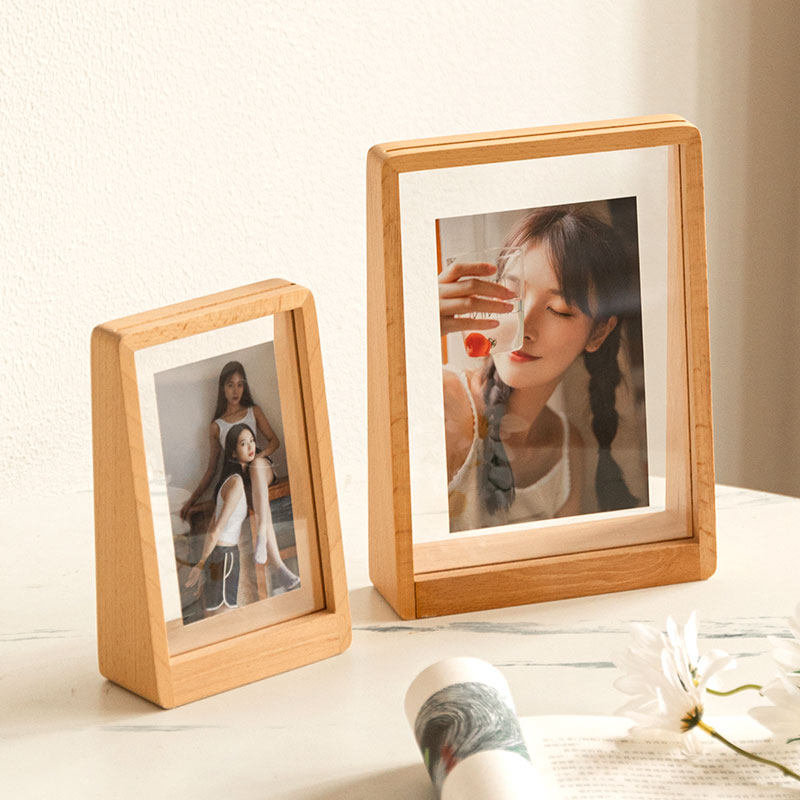 简约ins风相框小摆台实木新款T型