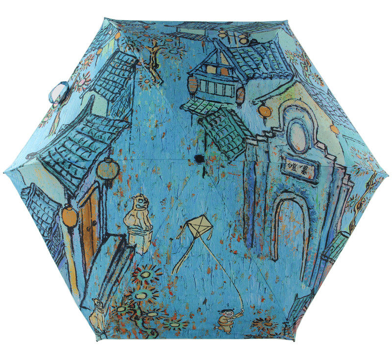 宸达晴雨伞超小黑胶五折防晒50+