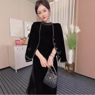 2025秋季新款金丝绒外套上衣时尚气质遮肉休闲显瘦小香风西装外套