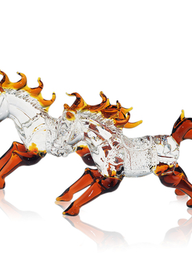 水晶创意马到成功礼物摆件