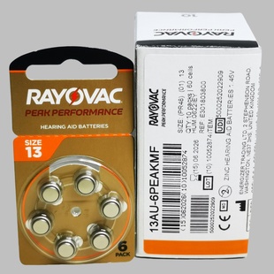 英国原装进口RAYOVAC雷特威电池PEAK13助听器电池A13耳机电子PR48