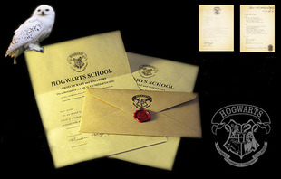 哈利波特 周边霍格沃茨入学通知书羊皮纸定制姓名礼物代写贺卡