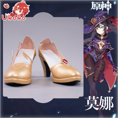 悠窝窝原神金色高跟鞋道具现货