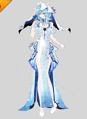 成团定金 悠窝窝cosplay鸣潮 守岸人 旗袍 cos 服装女 同人C服