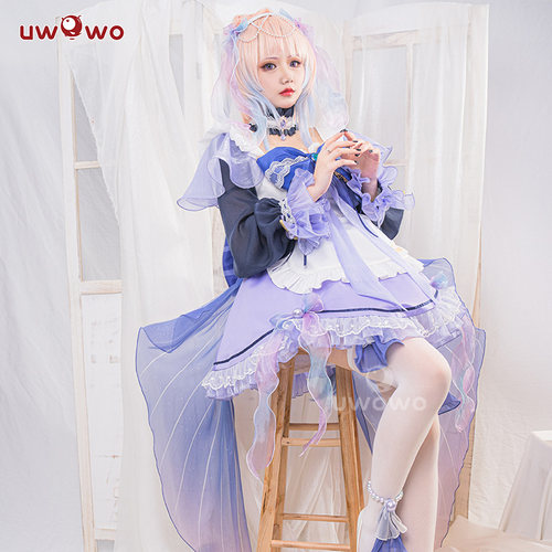 原神珊瑚宫心海同人女仆装cos