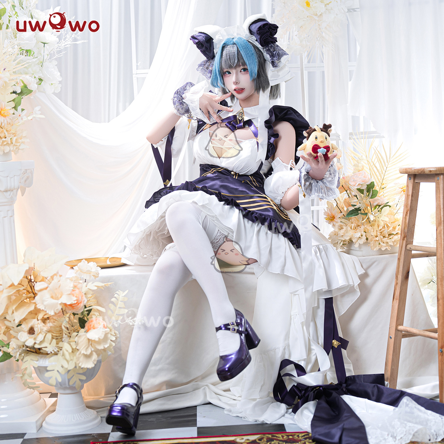 预售悠窝窝cosplay碧蓝航线 柴郡 cos 服装女 C服 柴郡猫猫