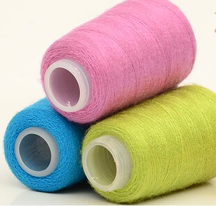 貂绒伴侣线 修身 弹力山羊绒线 手编貂绒6+6配线伴侣毛线 弹力丝