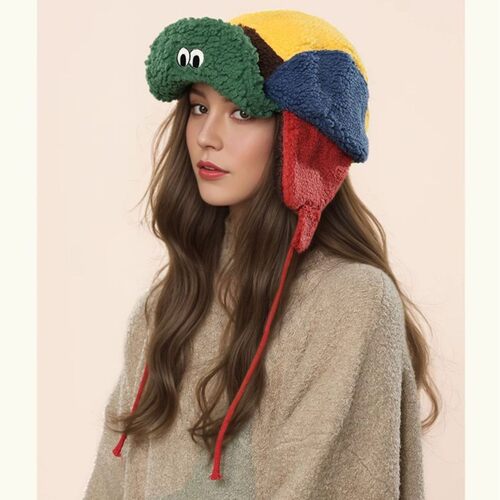 Retro Winter Earflap Cap Warm Face Slimming Hip Hop Unisex