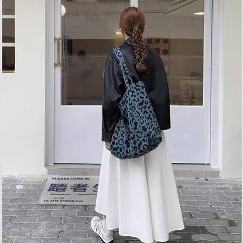 Original Leopard Canvas Bucket Bag Outdoor Work Tote Bag