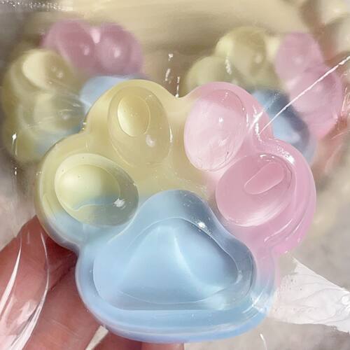 Rainbow Cat Paw TPR Squishy Stress Relief Toy Creative