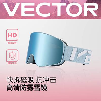 VECTOR Magnetic Ski Goggles OTG Anti-Fog Helmet Eyewear