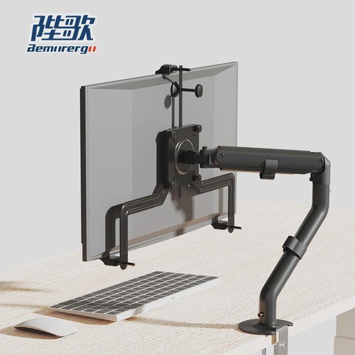 Universal No Hole Monitor Stand Dual Curved Screen Mount