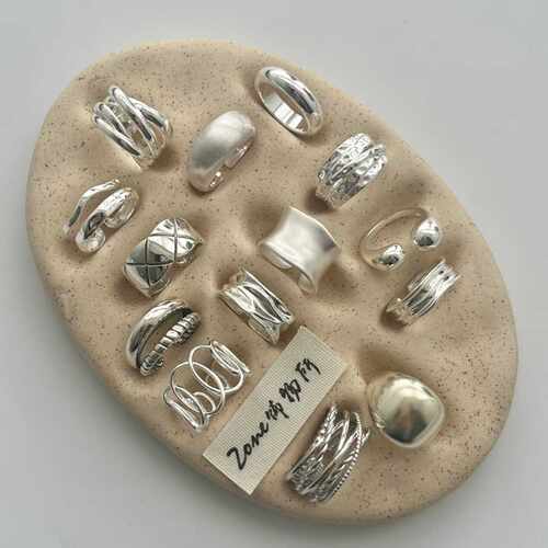s925 Silver Ring Women Vintage Adjustable Chic