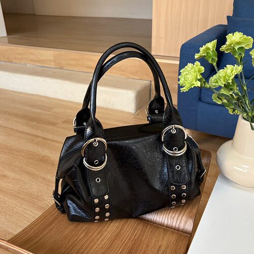 Stud Shoulder Bag Women Trendy Large Capacity Work Bag