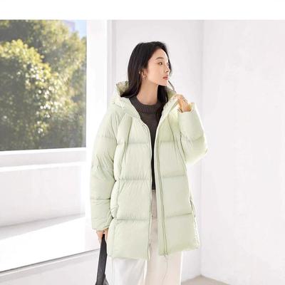 河南台前羽绒欧洲站芙蕾泡芙羽绒服女中长款2025冬季新款高充绒超