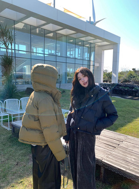 河南台前羽绒lulu同款冬季Wunder Puff四格羽绒服女短款连帽蓬松