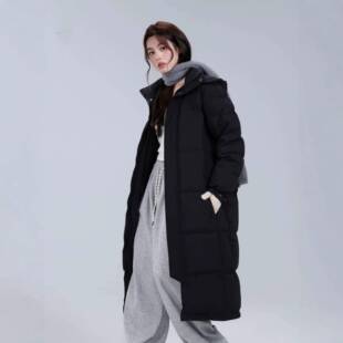 河南台前羽绒超长款羽绒服男女冬季2025新款加长过膝加厚大码宽松