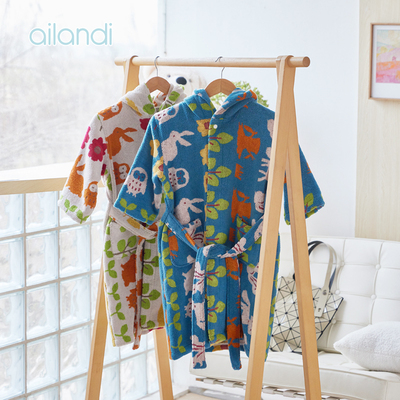 纯棉柔软吸水毛巾料浴袍