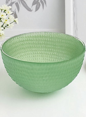 2025新款绿色玻璃碗精致高端养生小碗家用吃饭小饭碗无铅轻奢高档