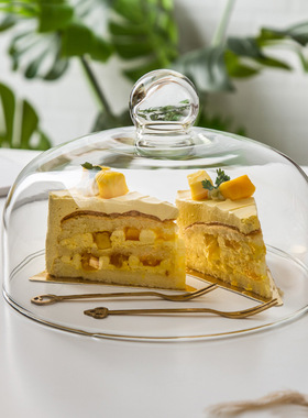 微波炉盖玻璃罩水果盘透明甜品蛋糕盖子罩子展示圆形食品防尘专用