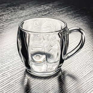 水晶玻璃杯水杯带把手酒杯茶杯啤酒杯子耐高温轻奢高端女士高颜值