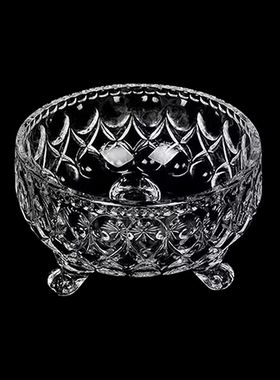 水晶玻璃碗精致小果盘高颜值容器甜品水果盘透明器皿碟小碗糖果碗