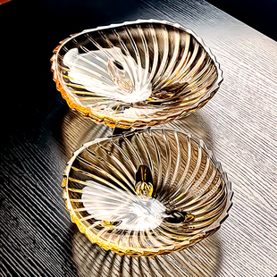 2025新款 水晶玻璃碗水果盘小盘子果盘碟高级感轻奢高端精致高颜值