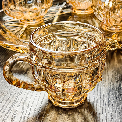 2025新款水晶玻璃杯茶杯水杯家用杯子套装高级感轻奢喝水女高颜值