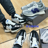 NewBalance NB327系列黑白复古男女增高低帮休闲跑步鞋 MS327LB1