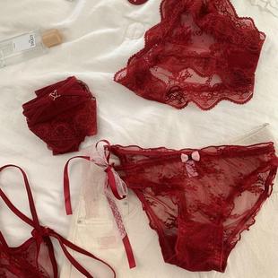 红色蕾丝内裤女士纯棉抗菌裆2025新款夏季薄款本命年性感女生短裤