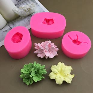 樱花花蕊花苞翻糖蛋糕烘焙硅胶模具DIY滴胶蜡烛模具车载石膏模具