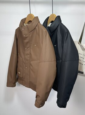 潮牌立领休闲短款保暖防水羽绒服