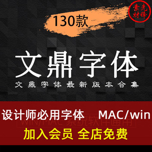 全套中英文字文鼎字体库平面广告美工设计师常用文鼎PS字体包大全
