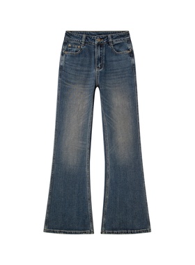 2025秋季新款女士牛仔裤直筒裤阔腿裤长裤子-80065