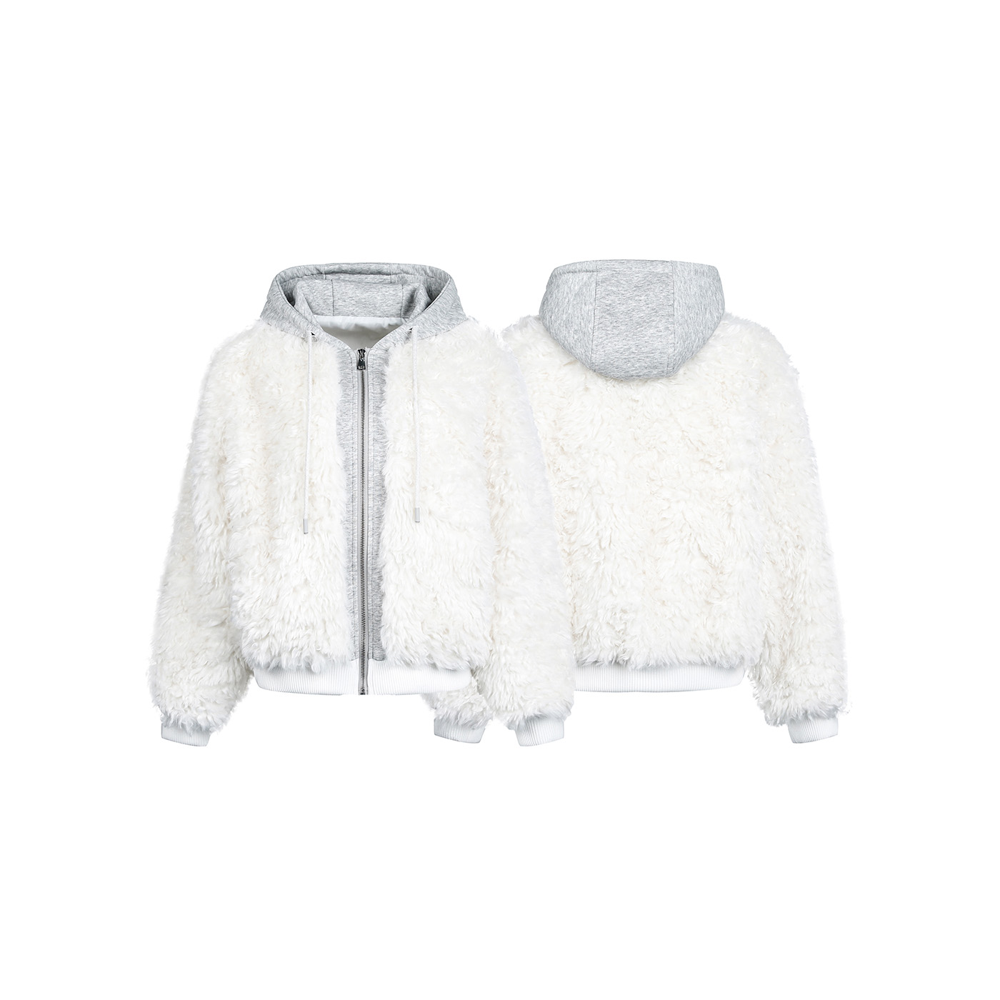 ARAR01 ‘羊羔绒卫衣’街头松弛保暖皮草卫衣棉服男女同款外套