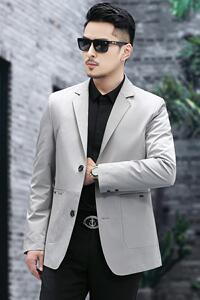 春秋季西服男薄款中青年帅气商务休闲免烫外套单西便服21068P105图片