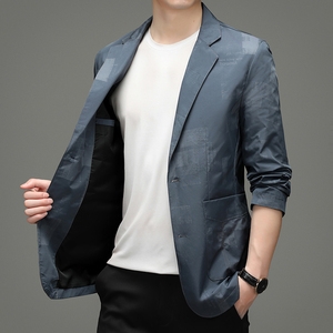 21066P105休闲西服男秋季上衣商务便服单西百搭中青年小西装外套图片