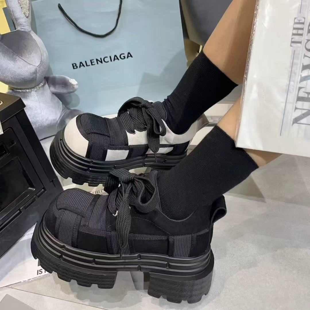 2025秋冬新款真皮圆头厚底松糕鞋女英伦风复古百搭舒适小皮鞋单鞋