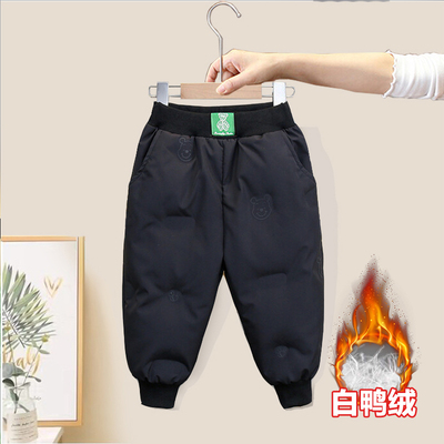 儿童冬季羽绒裤女童东北外穿棉裤