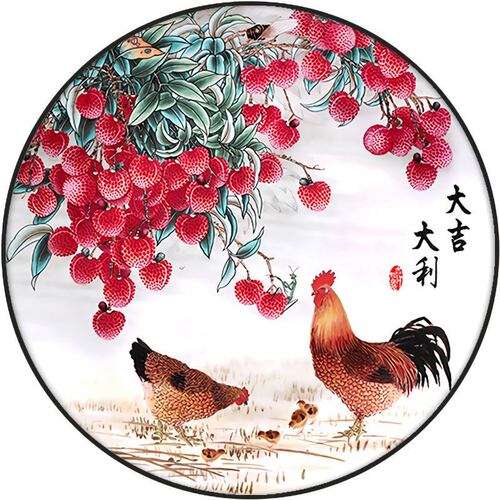 金鸡报晓十字绣新款大公鸡线绣玄关卧室手工自己绣生肖鸡图案刺绣